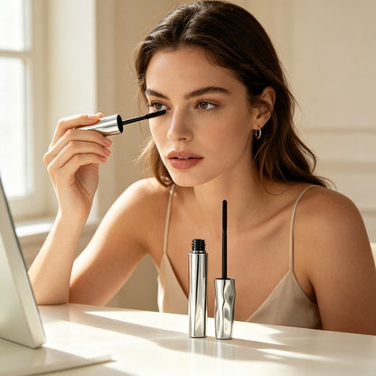 Steel tube mascara base