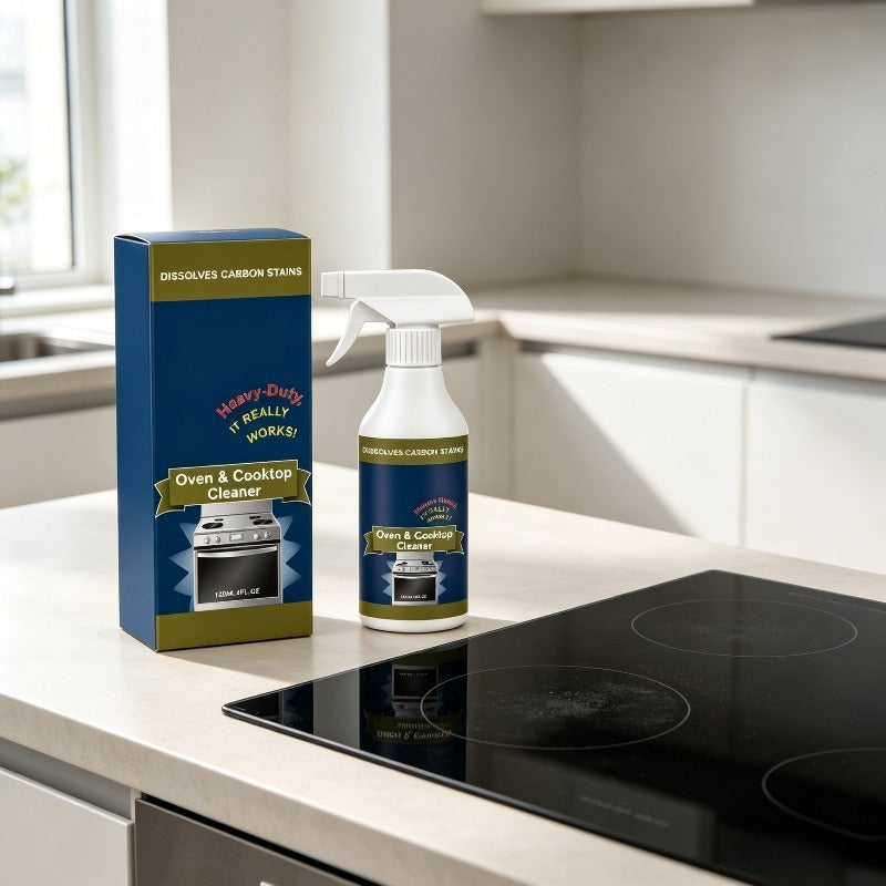 Oven stove cleaning spray