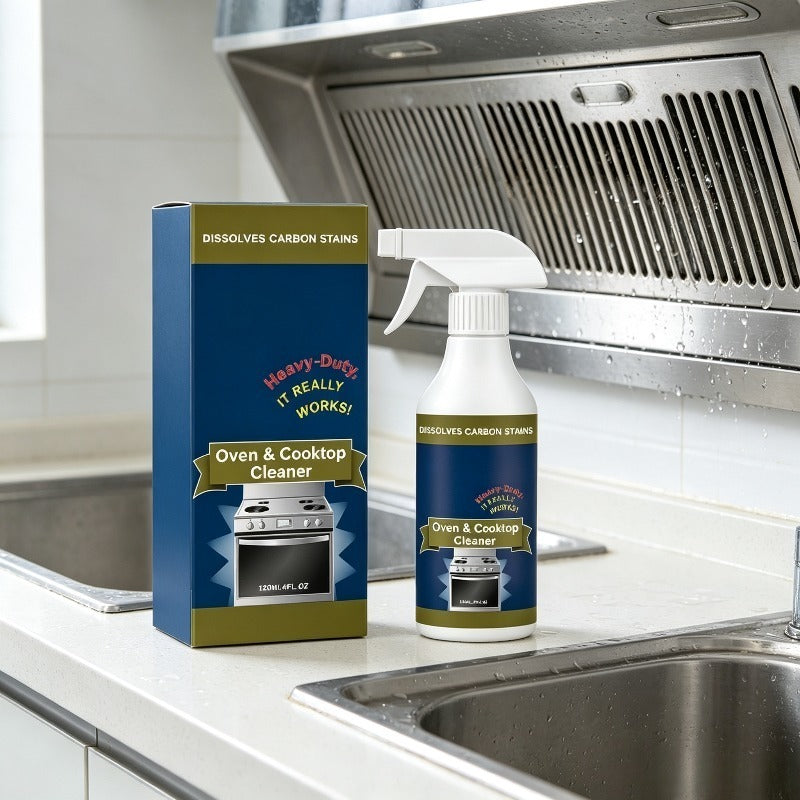 Oven stove cleaning spray