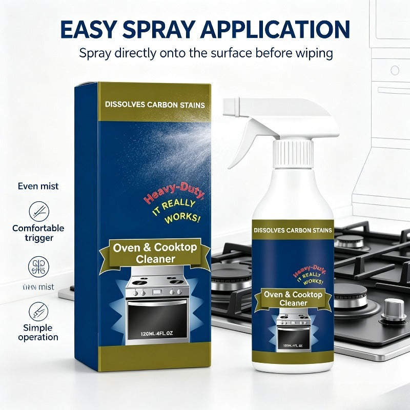 Oven stove cleaning spray