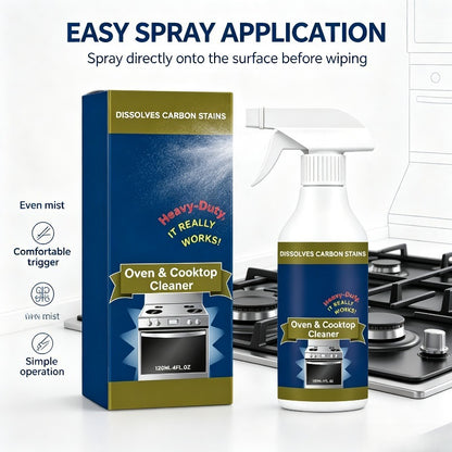Oven stove cleaning spray