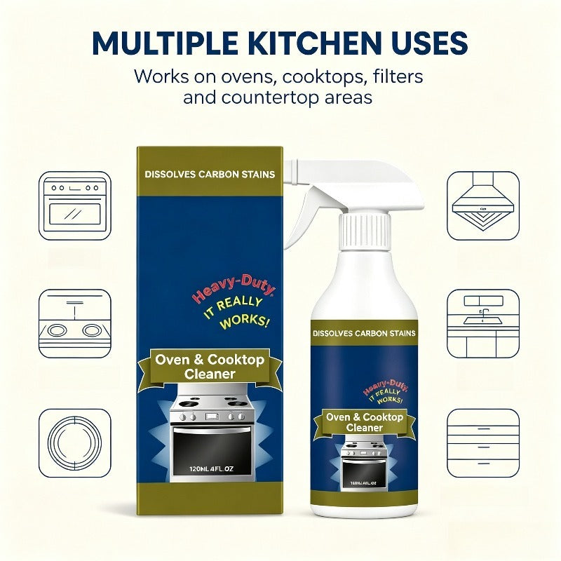 Oven stove cleaning spray