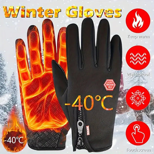 Outdoor windproof cold proof touch screen warm gloves