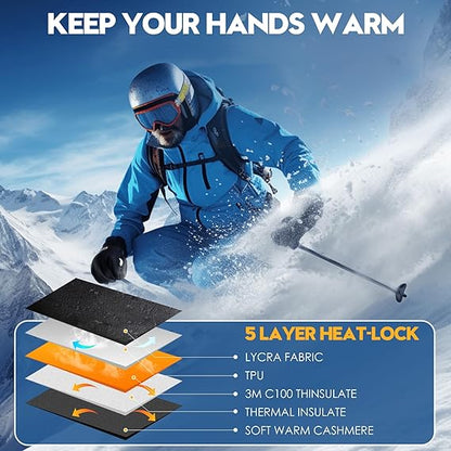 Outdoor windproof cold proof touch screen warm gloves