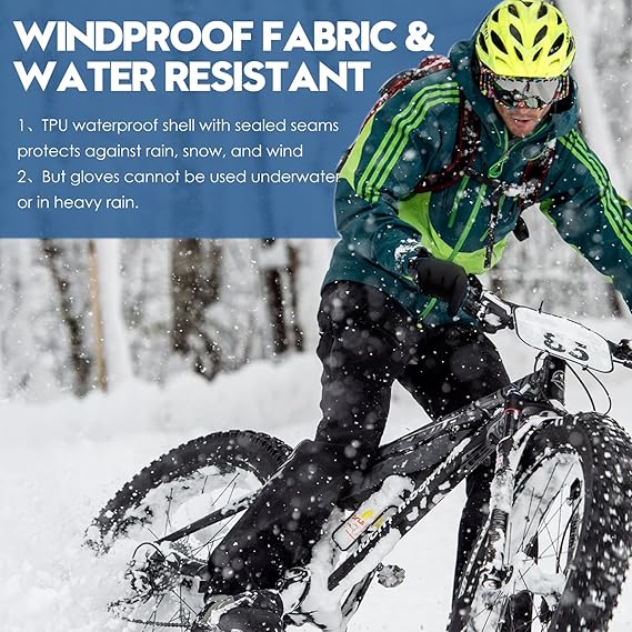 Outdoor windproof cold proof touch screen warm gloves