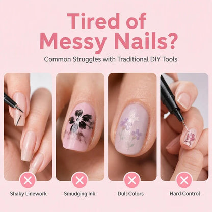 Double head design DIY nail paint pen