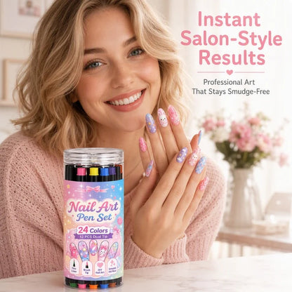 Double head design DIY nail paint pen