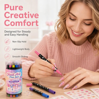 Double head design DIY nail paint pen